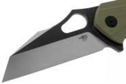 Bestech OPERATOR D2, Satin+Black, Green G10 BG36C - KNIFESTOCK