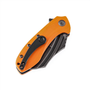 KANSEPT KTC3 Black TiCn Coated 154CM Orange G10 Handle T1031A4 - KNIFESTOCK