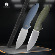 Petrified Fish PFB01 Terra Stonewashed D2 Khaki Micarta PFB01KAW - KNIFESTOCK