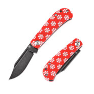 Kansept Bevy Red G10 with Snowflake Print - KNIFESTOCK