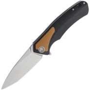 Petrified Fish PF838 Pub Stonewashed D2 Brown G10 With Black G10 PF838BRW - KNIFESTOCK