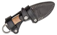 Lionsteel Fixed Blade M390 stone washed, Solid Natural CANVAS handle, leather sheath, Skinner H1 CVN - KNIFESTOCK
