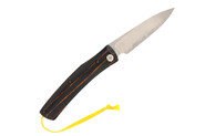 Mcusta MC-192C Higonokami Friction Folder VG-10 San Mai, Yellow/Black Laminated Hardwood Handle - KNIFESTOCK