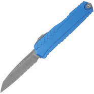 Microtech CYPHER II S/E APOCALYPTIC PART SERRATE AZUL 1241-11APBL - KNIFESTOCK