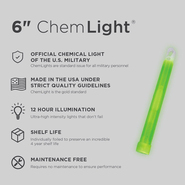 DEFCON 5 ChemLight GREEN - Duration 12h CY-4229 - KNIFESTOCK