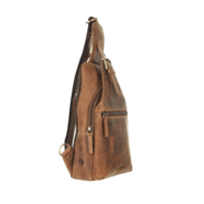 GreenBurry Crossbody Bag Leder 20x40cm &quot;Vintage&quot; antikbraun - KNIFESTOCK