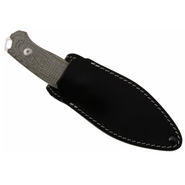MKM SMALL LOV – M390 SATIN blad, GRÖN CANVAS MICARTA handtag, +FICKA LÄDERSLIDA - KNIFESTOCK