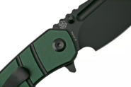 Kansept Korvid M Black TiCn Coated 154CM Green and Black G10 Handle T2030A1 - KNIFESTOCK