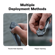 Civivi Anaaki Skeletonized Gray Aluminum HandleSatin Finished Nitro-V BladeButton Lock - KNIFESTOCK