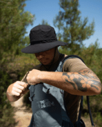 Pentagon klobúk ROO SAFARI BUSH HAT Black L/XL - KNIFESTOCK