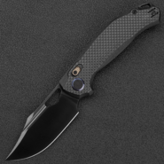 Kunwu Django XL Satin DLC ELMAX Carbon Fiber Black X707XL-F - KNIFESTOCK