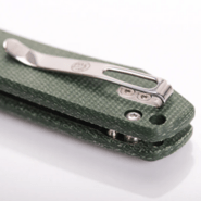 Vosteed Raccoon(TLL&amp;Bowie Blade) 14C28N Stonewash Green Micarta A2911 - KNIFESTOCK