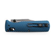 Vosteed Vombat M390 Stonewash Aluminum Steel Blue A4108 - KNIFESTOCK