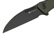 SENCUT Watauga Dark Green Micarta Handle Black Stonewashed D2 Blade S21011-2 - KNIFESTOCK