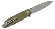 SENCUT Bocll II OD Green G10 Handle Gray Stonewashed D2 Blade S22019-4 - KNIFESTOCK