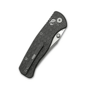 GEO Knife Sharp Shadow SW M390 Blade Tiger Stripe Pattern Flamed Ti - KNIFESTOCK