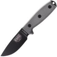 ESEE Knives Model 3 musta terä, harmaa kahva tupella + klipsi - KNIFESTOCK