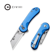 CIVIVI Elementum Utility Blue Aluminum Handle Stonewashed S/S Blade Holder Plain - KNIFESTOCK