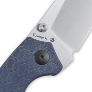 Kizer Towser K Liner Lock Knife Blue Richlite - V4593C1 - KNIFESTOCK