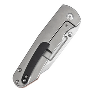 KANSEPT Superhawk Stonewashed CPM S35VN 0.157" / 4.0mm Titanium &amp; Brown Micarta K1084B1 - KNIFESTOCK