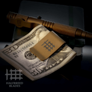 Halfbreed Blades Cash Card Clip CCC-01 BRZ - Titanium - KNIFESTOCK