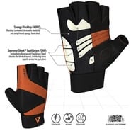 RDX GYM GLOVE LEATHER S14 TAN XXXL - KNIFESTOCK