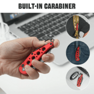 CIVIVI Red Aluminum HandleWith S/S Carabiner And Bottle OpenerDamascus BladeB - KNIFESTOCK