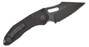 Microtech STITCH DLC BLADE &amp; HW F/S DEEP ENGRAVED SHADOW S 169-3DLCTSH - KNIFESTOCK