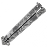 JKR WHITE/BLACK SNAKE FAN LEAF 10.4 CM JKR0707 - KNIFESTOCK
