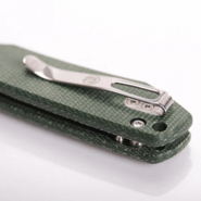 Vosteed Raccoon(TLL&amp;Bowie Blade) 14C28N Stonewash Green Micarta A2911 - KNIFESTOCK