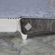 Ocaso Solstice Engraved Titanium + Satin / Topo Pattern 10ETS - KNIFESTOCK