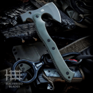 Halfbreed Blades Compact Rescue Axe - Tomahawk CRA-01 ODG - K110 - KNIFESTOCK