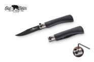 OLD BEAR® L - BLACK PTFE COATED BLADE, BLACK LAMINATED HANDLE 9303/21_MNK - KNIFESTOCK