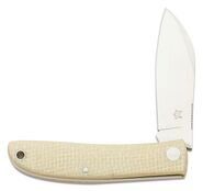 Fox Knives FX-273 MI Livri Slipjoint Folding Knife M390 Blade, Micarta Leather Pouch - KNIFESTOCK