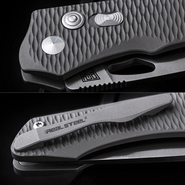 Real Steel Griffin Ultimatum Titan, Vanax Stonewash Button lock RE-7131T1 - KNIFESTOCK
