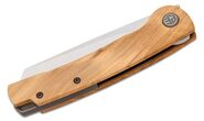 Petrified Fish PFE04 Scholar Satin 154CM Olive wood PFE04WO - KNIFESTOCK