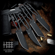 Halfbreed Blades Compact Field Knife - Fixed Blade - Tanto CFK-03 BLK - N690 - KNIFESTOCK