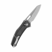 QSP Knife Emu Pocket knife Blade:14C28N, stonewash, Black micarta QS164-A1  - KNIFESTOCK