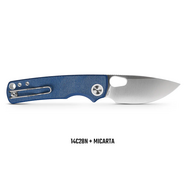 Vosteed Porcupine 14C28N Satin Bleu Micarta A2605 - KNIFESTOCK