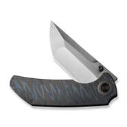 We Thug XL Tiger Stripe Pattern Flamed Titanium Handle Handle Polished Satin CPM 20CV BLADE WE20028D - KNIFESTOCK