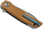 MKM CLAP Natural canvas micarta  scales - Titanium bolsters BÖHLER M390 MK LS01-NC - KNIFESTOCK
