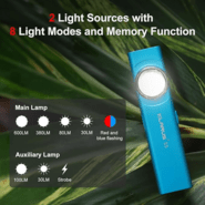 KLARUS Magnetic Flashlight, EDC Tool Light E5 BLUE - KNIFESTOCK