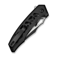 Anaaki Skeletonized Black Aluminum HandleBlack Stonewashed Nitro-V Blade - KNIFESTOCK