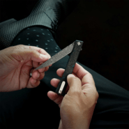 Ocaso Solstice Damascus Blue 10IFB - KNIFESTOCK