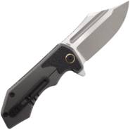 DC BLADES CETO Belt Satin, Gold Pivot, Black Micarta Inlay - KNIFESTOCK