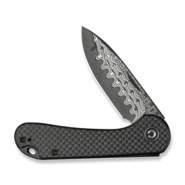 Civivi Elementum Slip Joint Twill Carbon Fiber HandleDamascus Blade - KNIFESTOCK