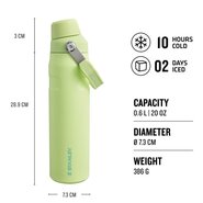 STANLEY The Aerolight™ IceFlow™ Water Bottle Fast Flow 0.6L / 20oz Citron 10-12515-006 - KNIFESTOCK