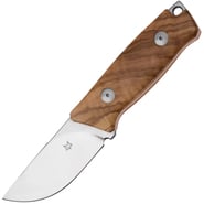 Fox-Knives Muzzle Fixed Knife Stainless Steel Becut Satin Blade, Olive Wood Handle FX-664 OL - KNIFESTOCK