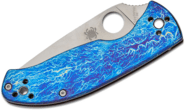 Spyderco TENACIOUS BLUE TI D2 PLAINEDGE - KNIFESTOCK