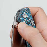 Vosteed Marten 154CM Satin,Blue Carbon Fiber - KNIFESTOCK